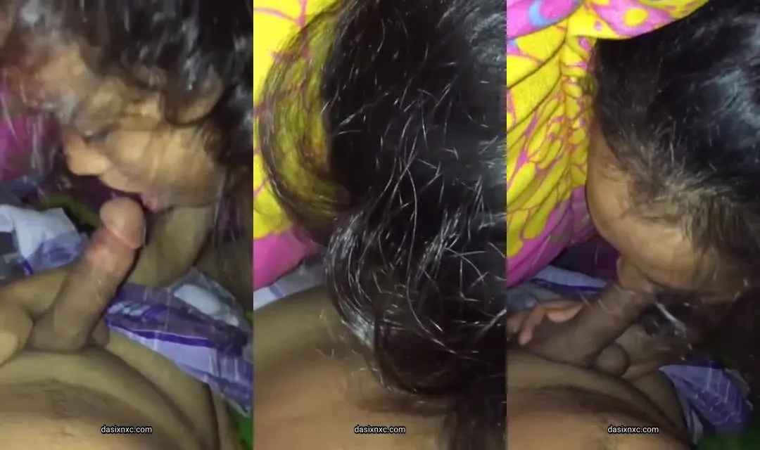 Bangla village girl sucking bf's dick and playing with balls