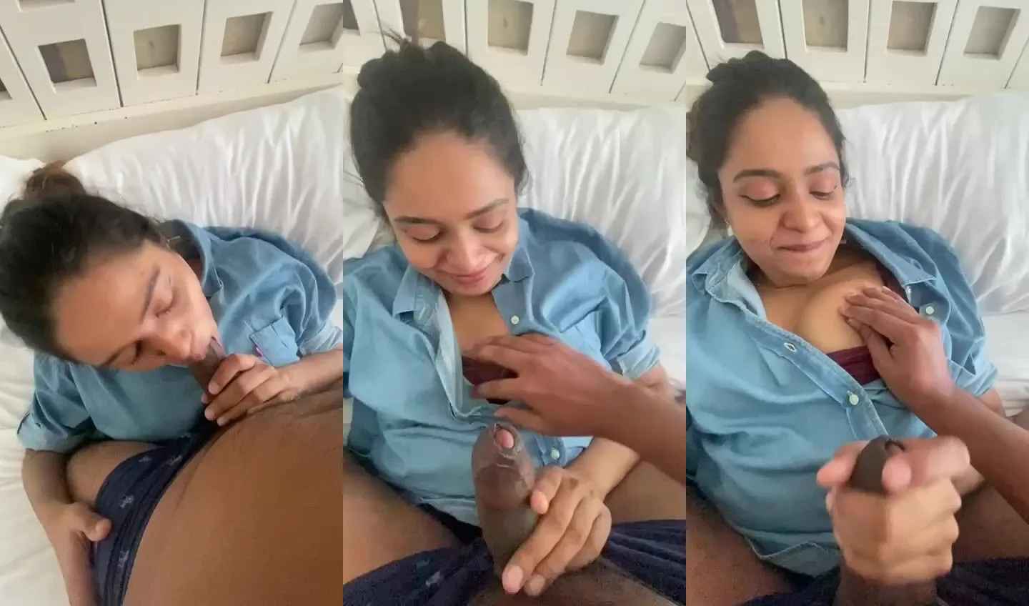 Cute Banglore girl Blowjob and boobs pressing mms