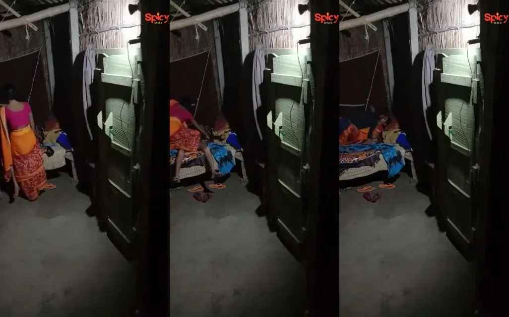 Desi cheating wife and her ex-lover caught in secret camera by husband