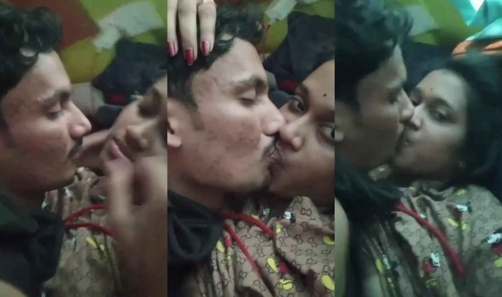 Desi romantic lovers hot kissing with missionary fucking
