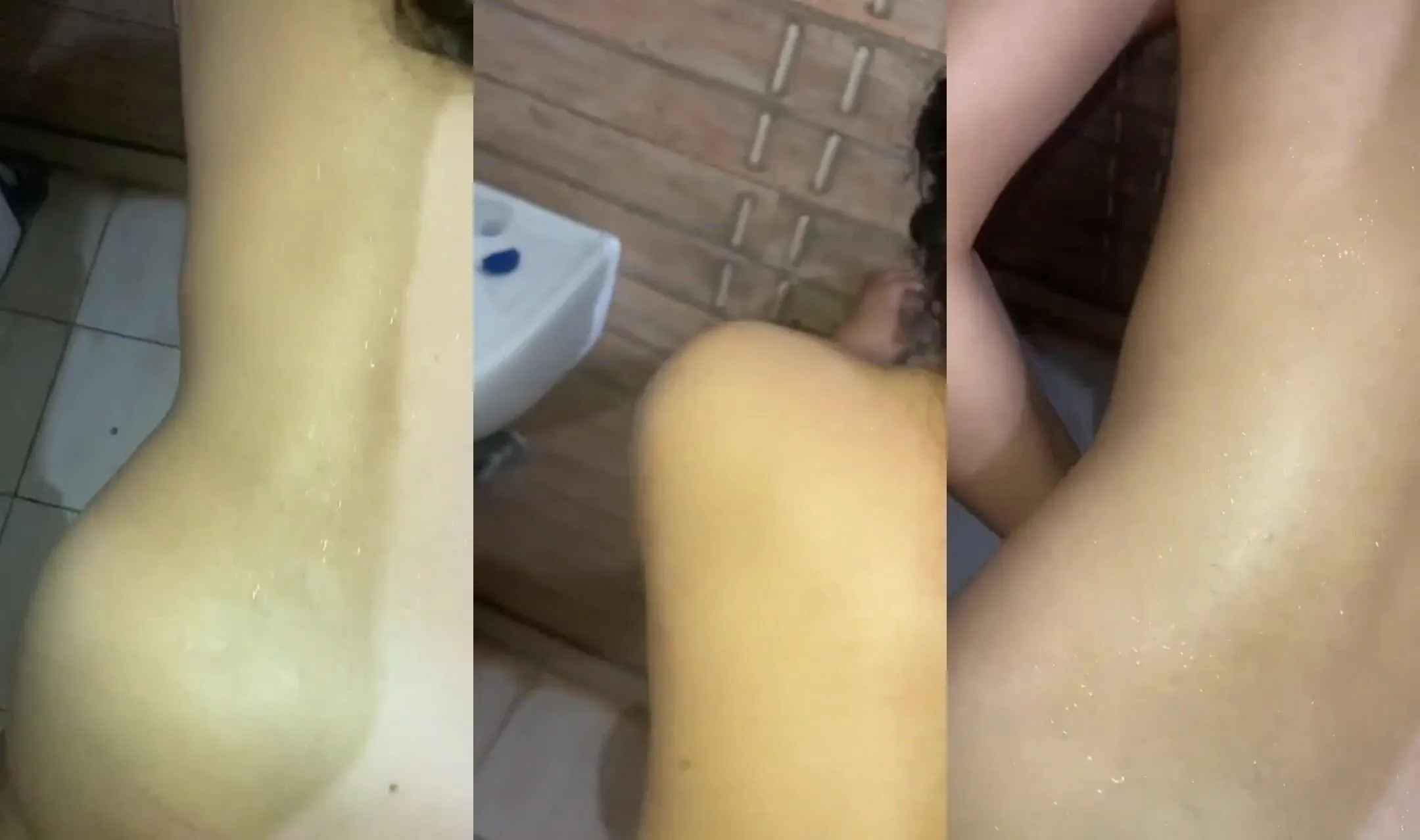 Dominant brother BDSM sex with slave sister in bathroom