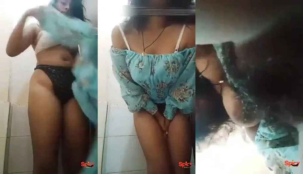 Horny office girl recording her nude big boobs and hairy pussy in office bathroom