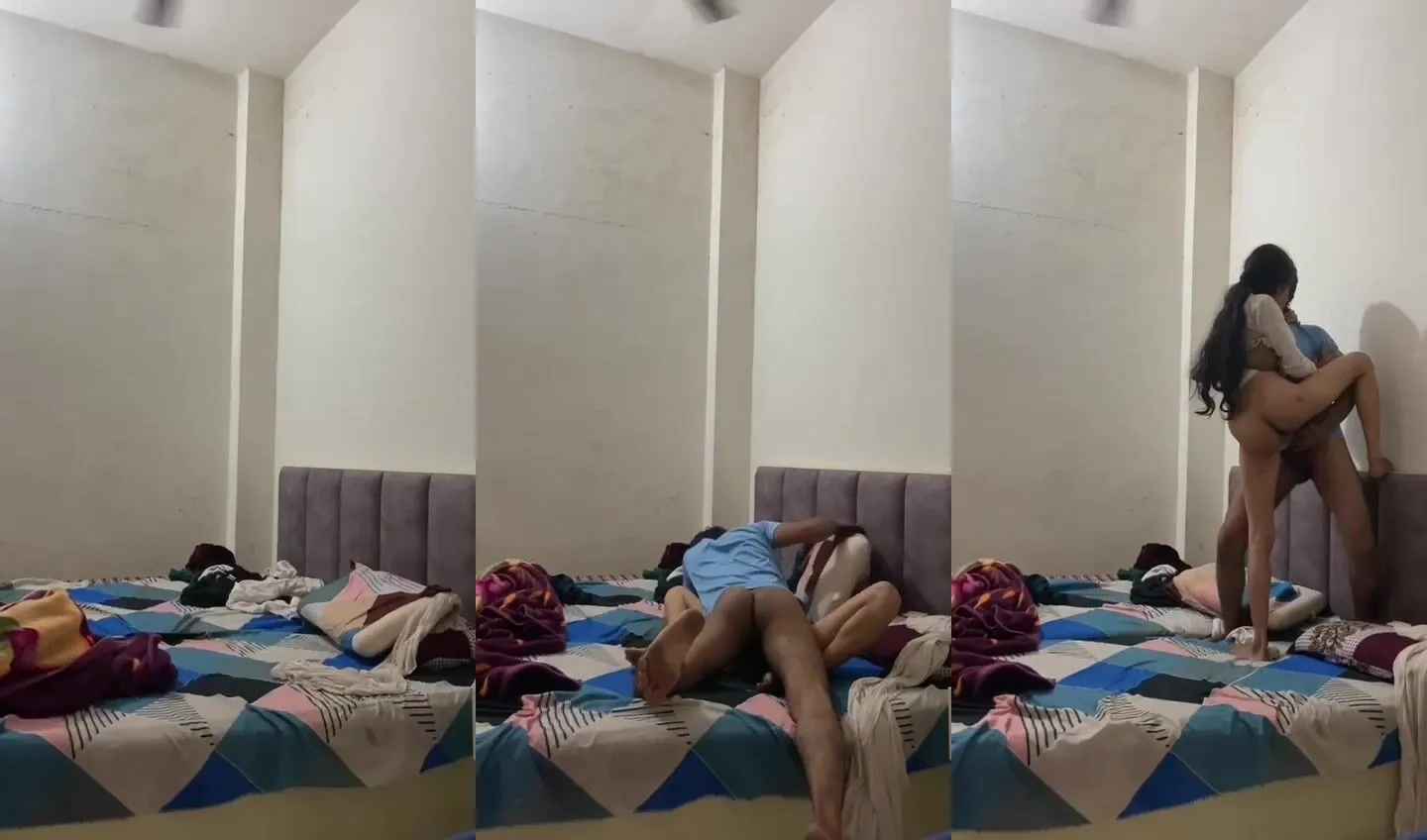 Hot young cousin couple enjoying hard chudai after parents went out
