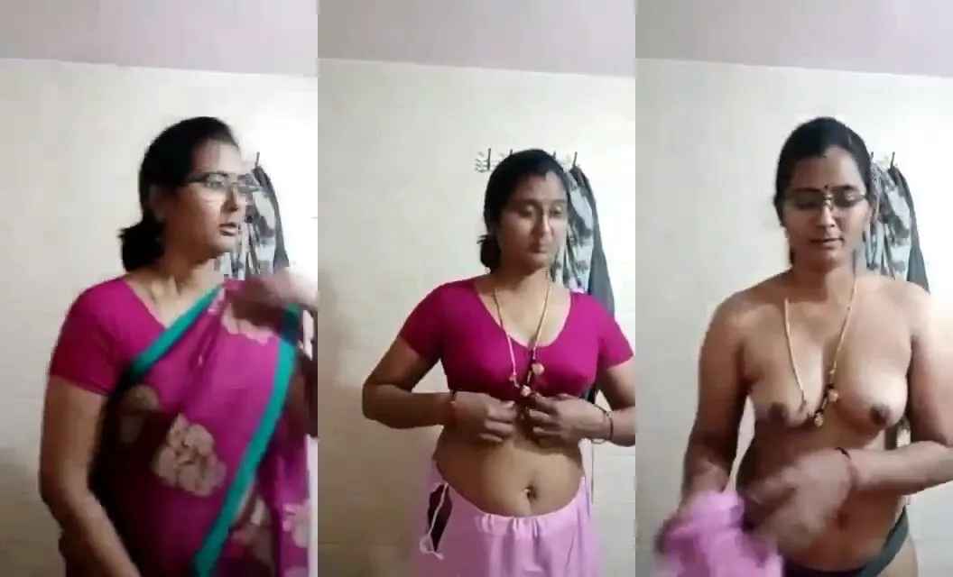 Indian college teacher removed saree and shows big tits and pussy