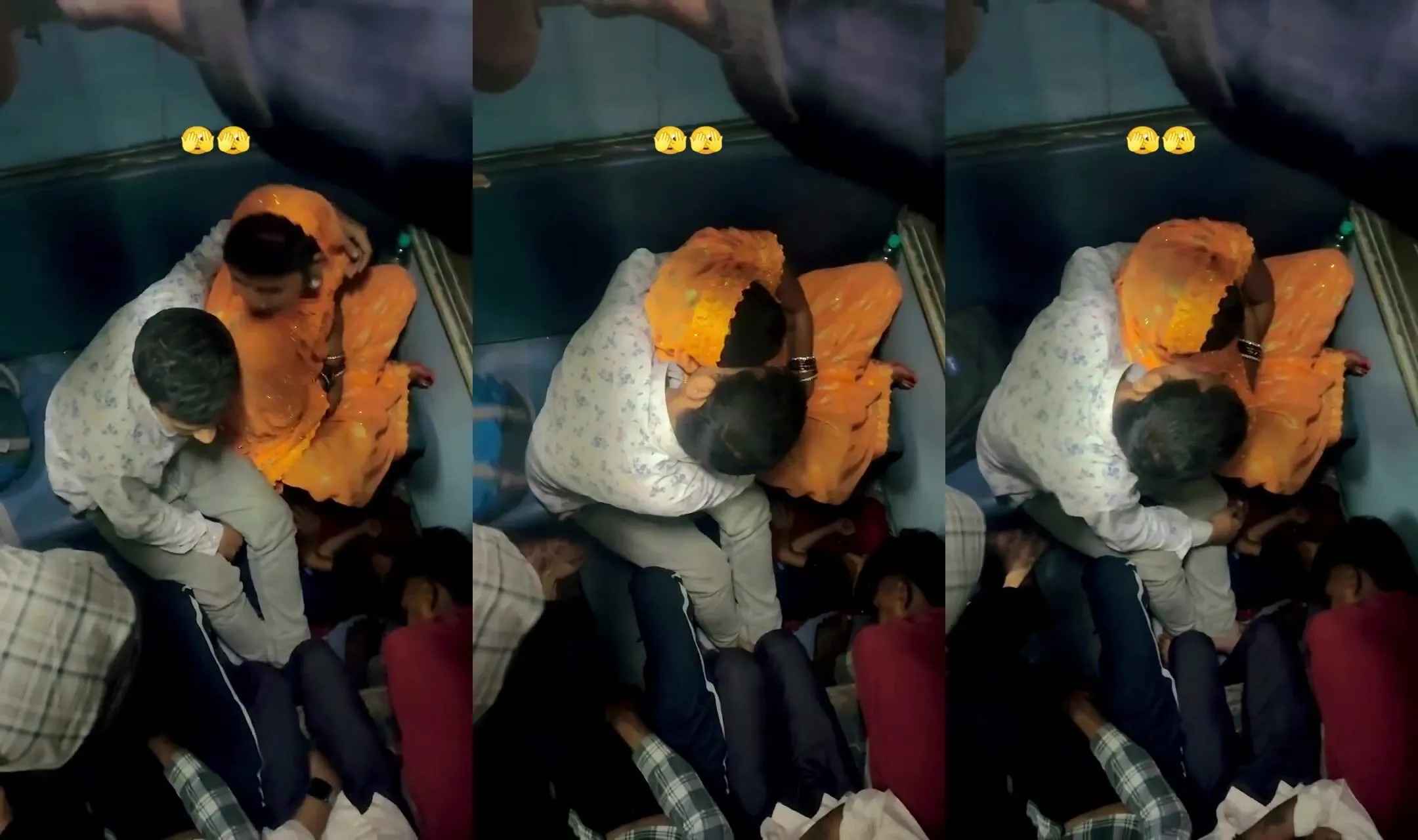 Indian couple passionate romance in train hot mms