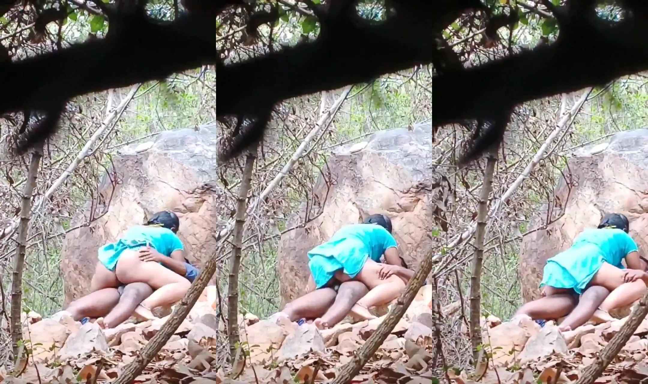 Indian village couple secretly fucking in jungle mms video
