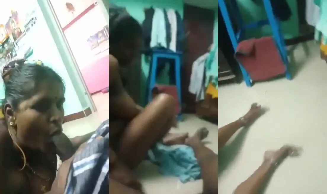 Malayali village aunty giving blowjob to tired husband