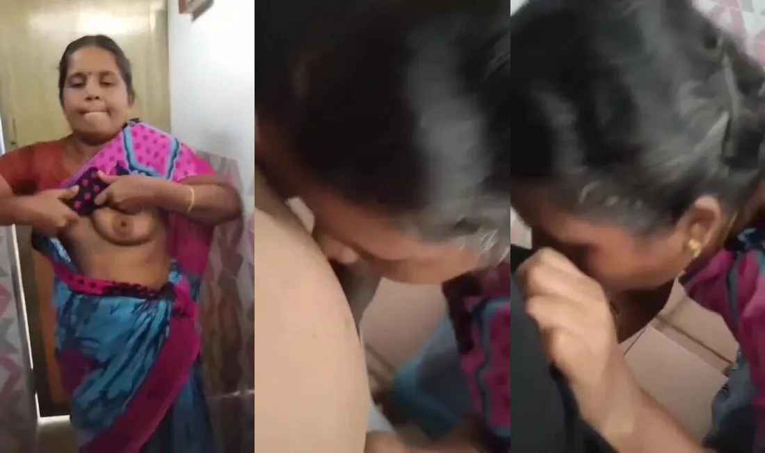 Marathi maid aunty with big boobs sucks home owner's cock in bathroom