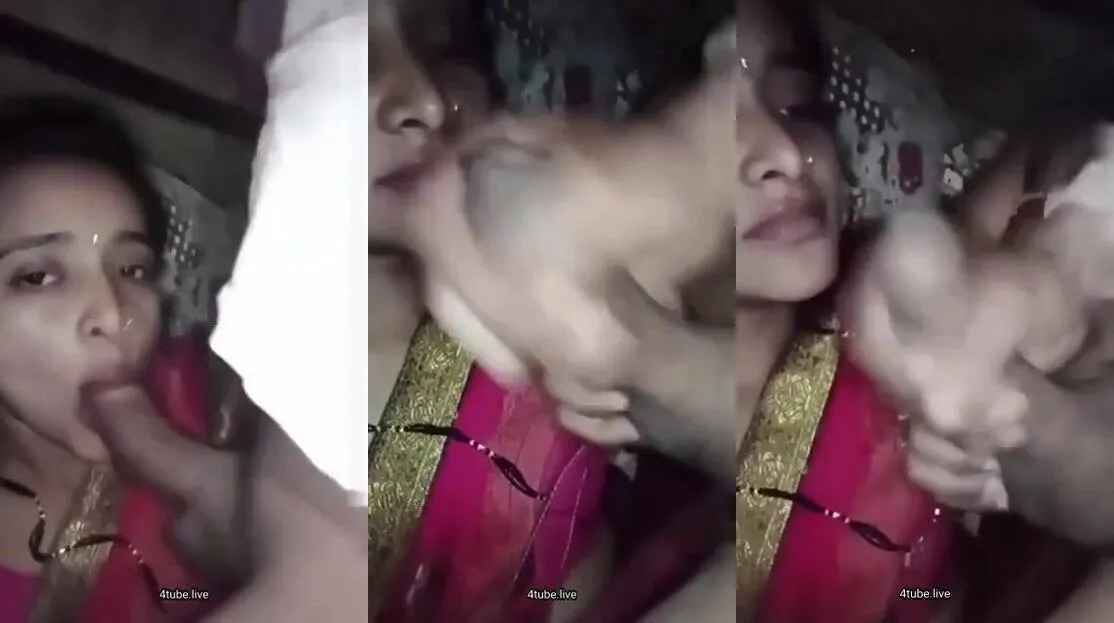 Marathi village housewife sucked husband's dick and swallowed cum