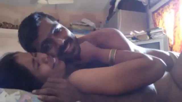 Mature aunty and young horny man having hot sex after foreplay