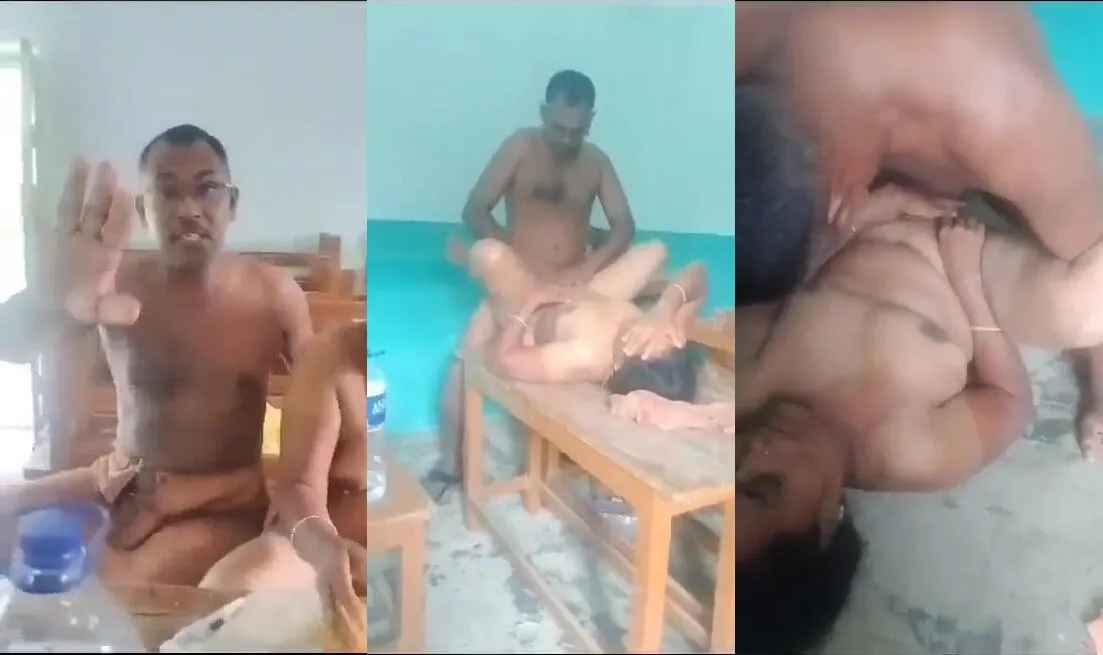 Mature Tamil couple erotic talking and fucking on table