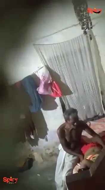Old Bangla uncle opens up daughter-in-law's dress to fuck hot pussy