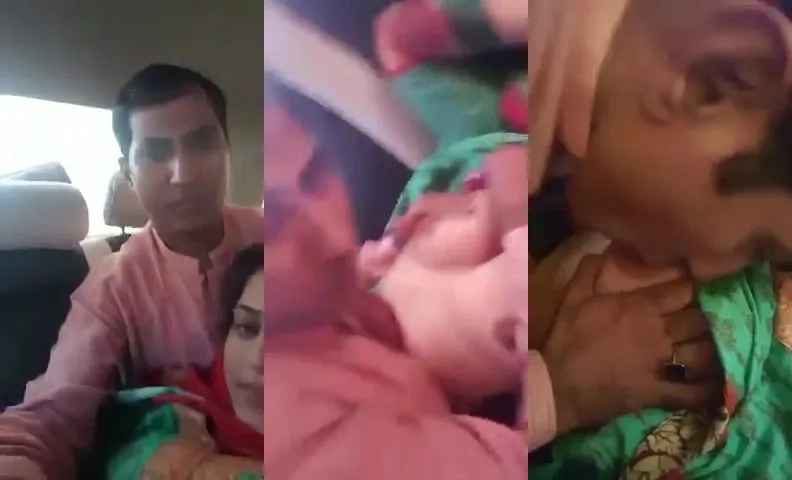 Pakistani MLA enjoying milky boobs of muslim bhabhi in car