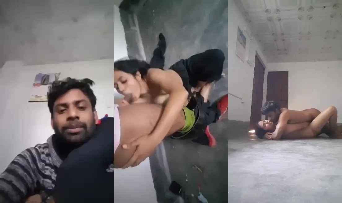Rajasthani horny couple enjoying sex session in old building flat