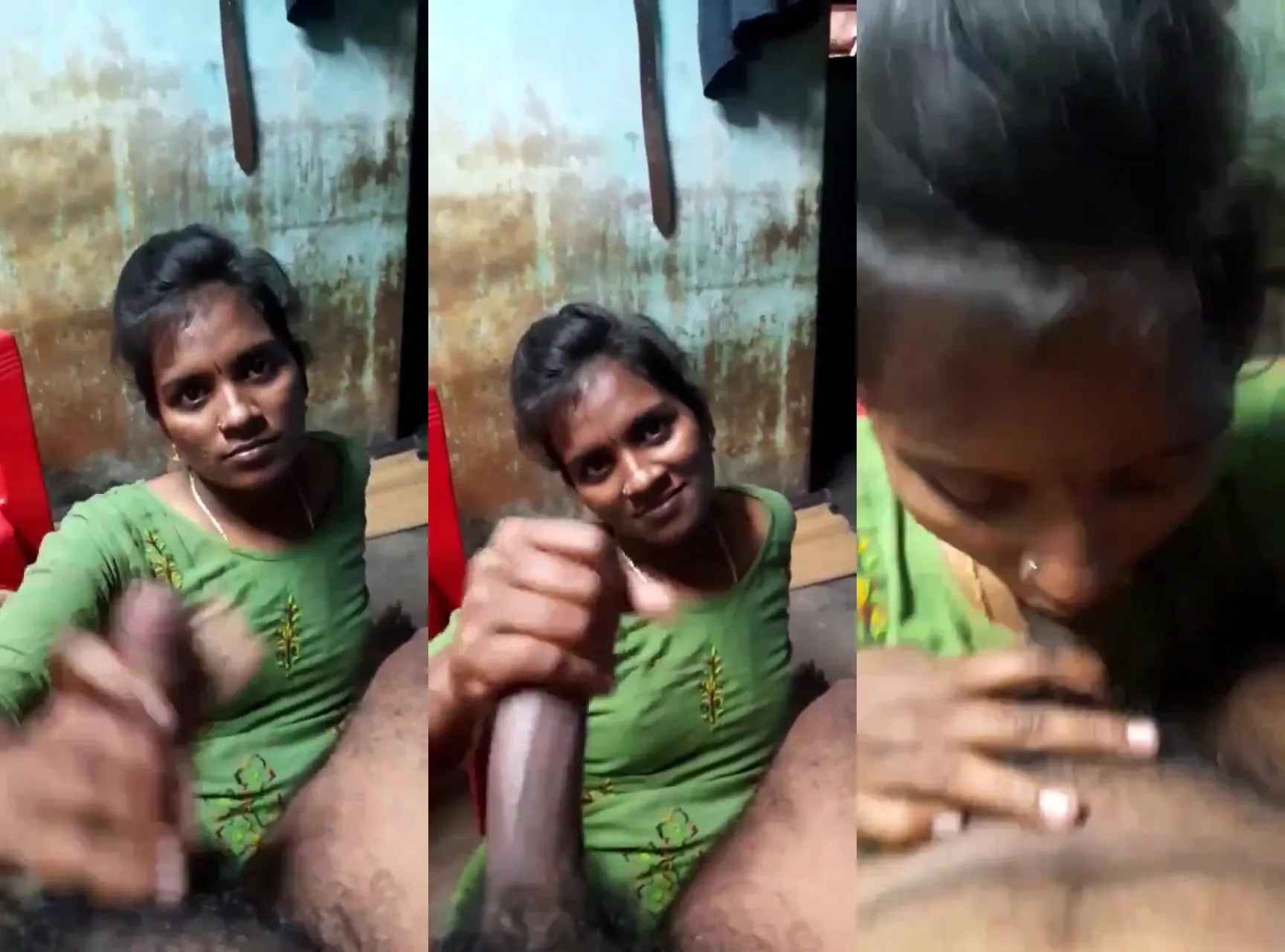 Tamil housewife pleasing hubby with spicy hand skills and BJ