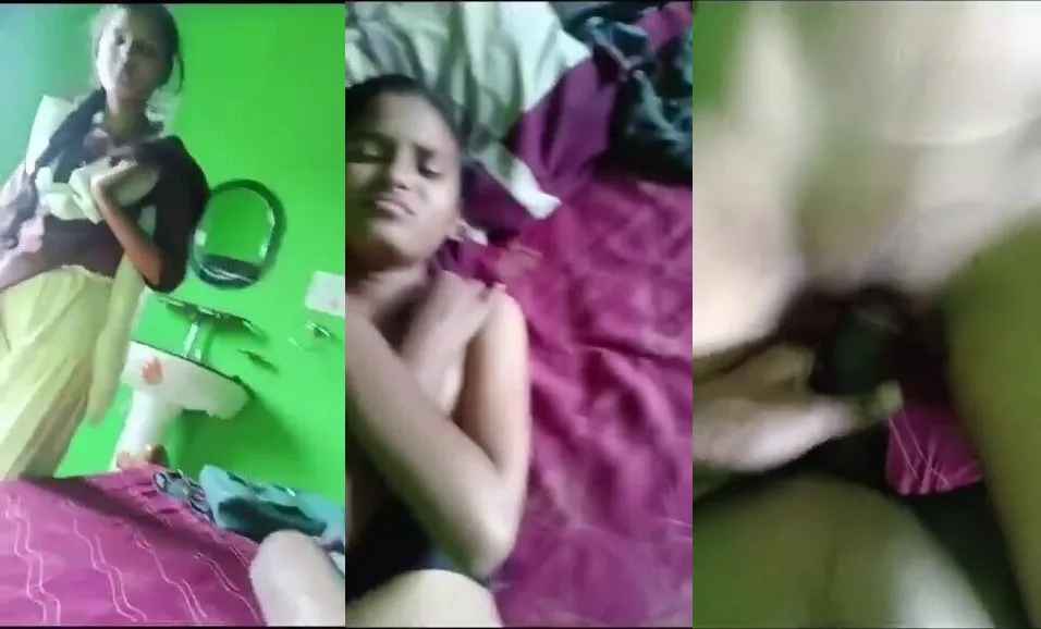 Young village girl get naked and riding sensually on cousin's cock