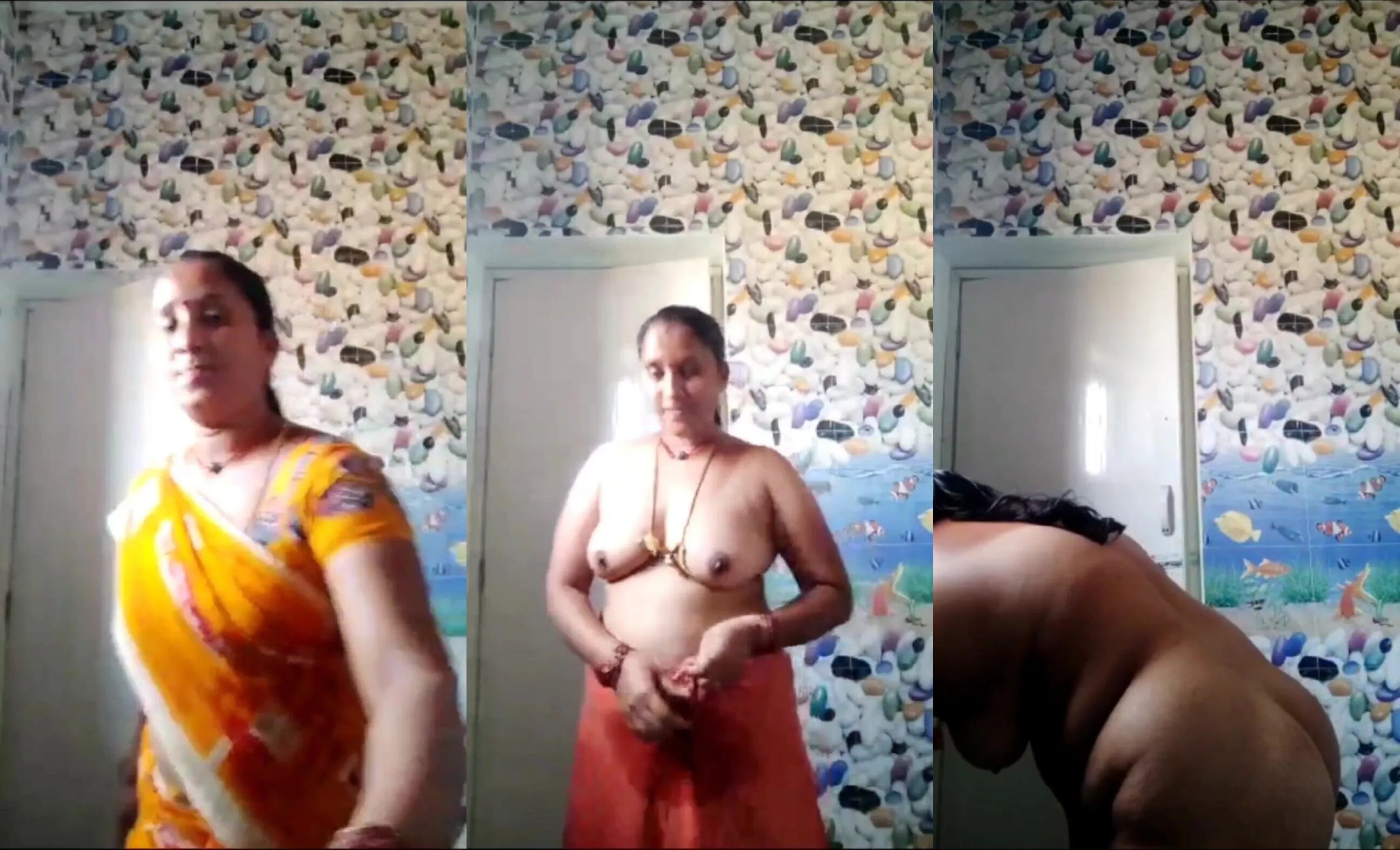 Chubby South Indian aunty nude in bathroom xxx video