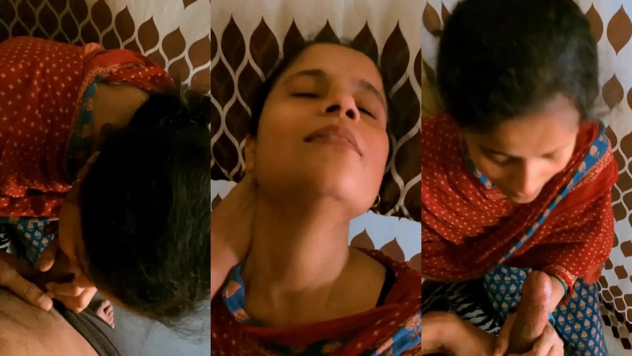 Desi bhabhi pleasing secret neighbour lover with deep blowjob