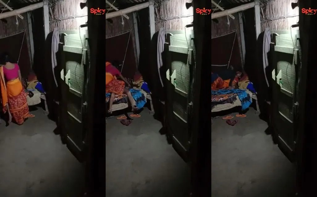 Desi cheating wife and her ex-lover caught in secret camera by husband