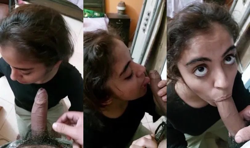 Desi college student girl romantically sucking tution teacher's dick