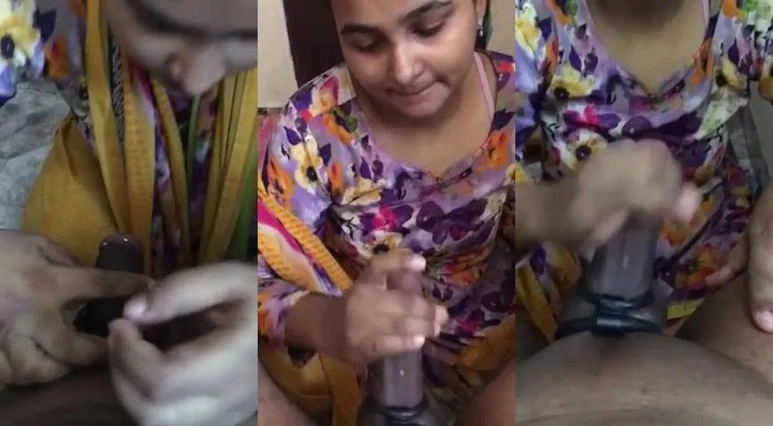 Desi Punjabi housewife giving stunning BJ with cumshot to neighbour