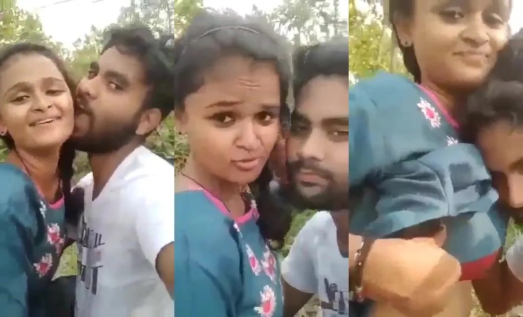Desi village teen girl boobs pressed and sucked outdoor