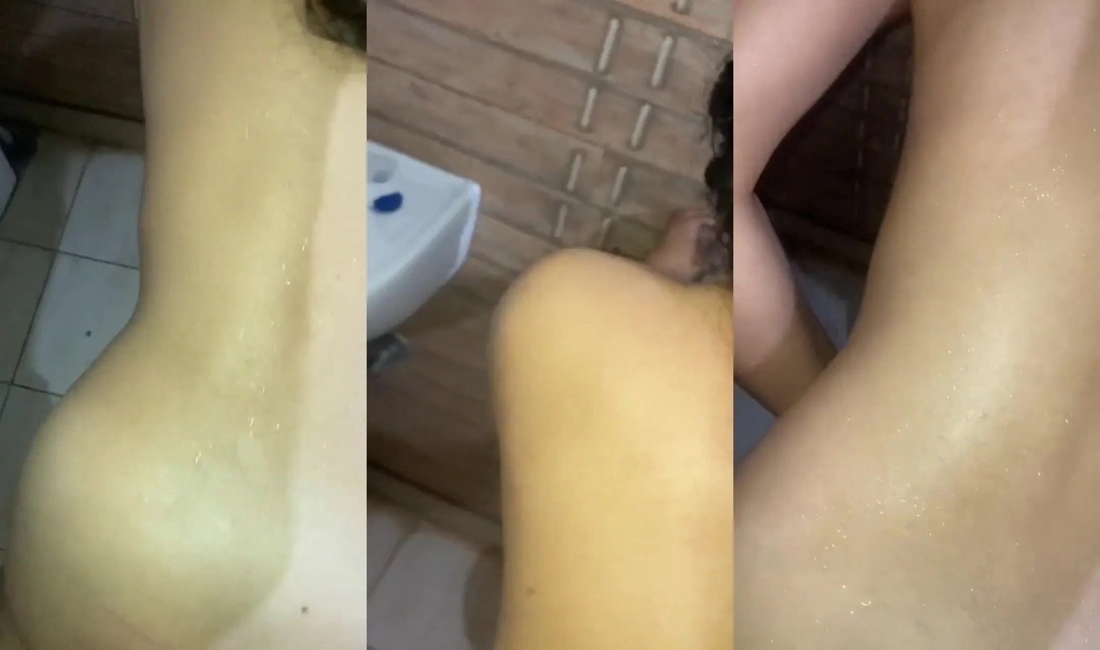 Dominant brother BDSM sex with slave sister in bathroom