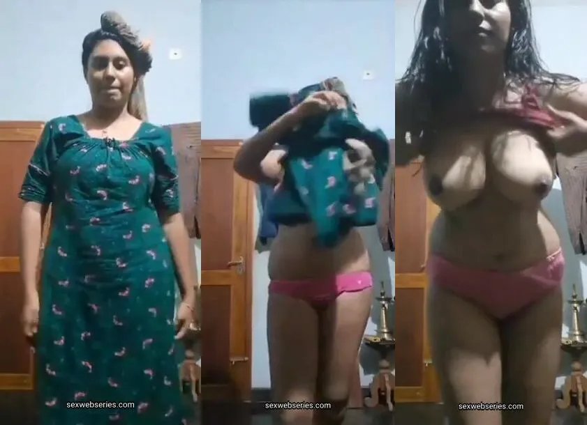 Hot newly married Marathi housewife nude boobs show