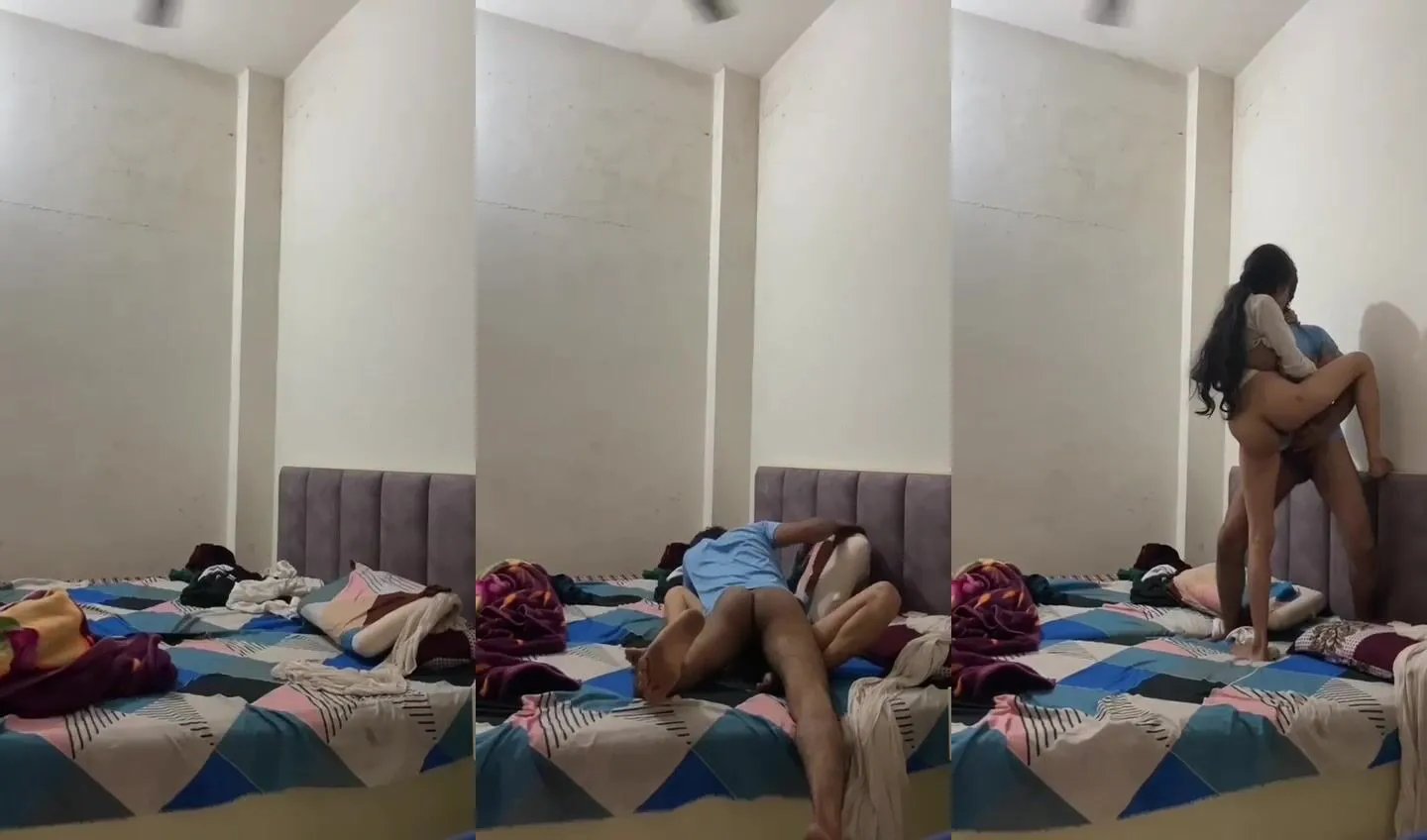 Hot young cousin couple enjoying hard chudai after parents went out