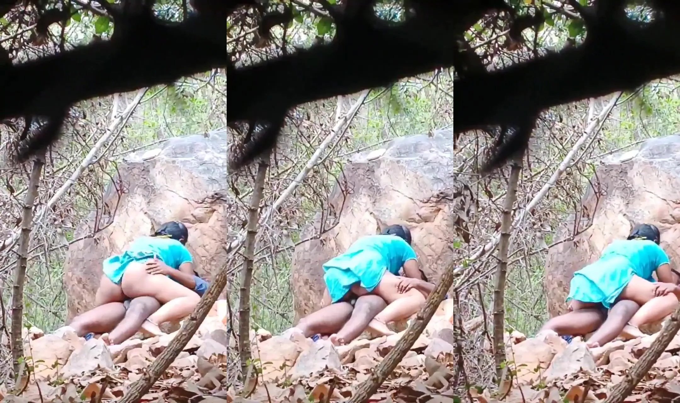 Indian village couple secretly fucking in jungle mms video