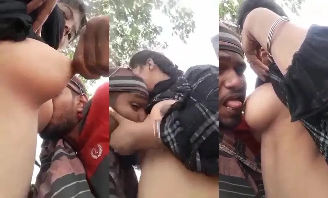 Innocent village girl getting sucked her milky boobs from new bf