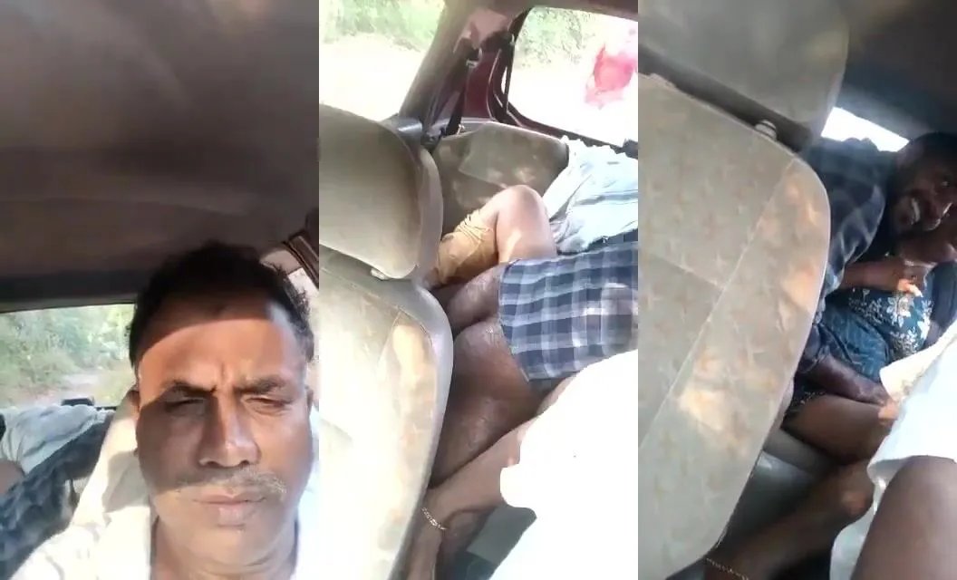 Kannada aunty fucked by horny driver in car in front of her husband