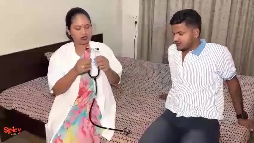 Ladie doctor fucked hard by naughty patient during fullbody checkup