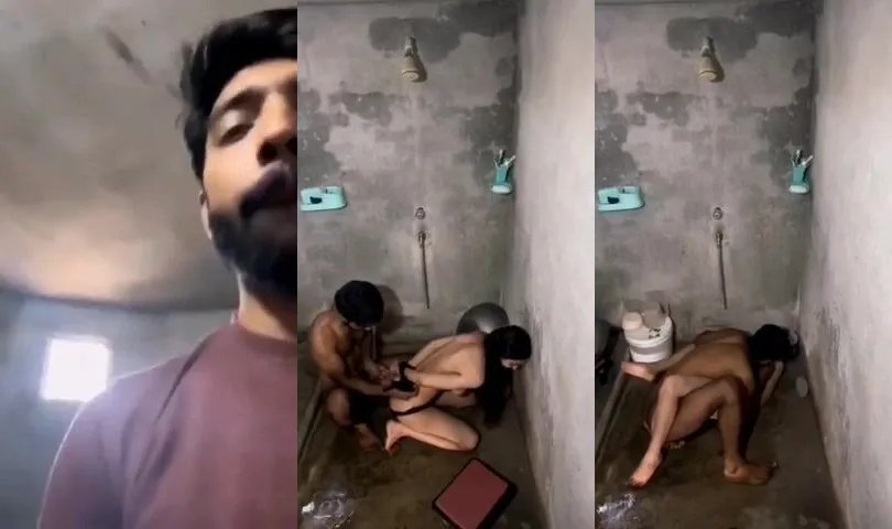 Pakistani village couple hot BDSM sex in bathroom
