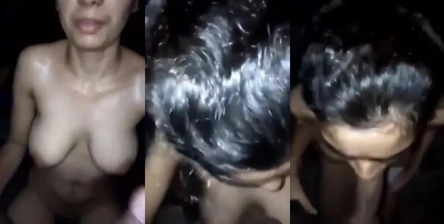 Pretty south Indian girl sucking big dick and gets mouth cumshot