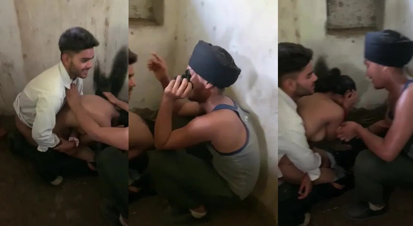 Punjabi young kudi enjoyed sex with her three classmates cocks