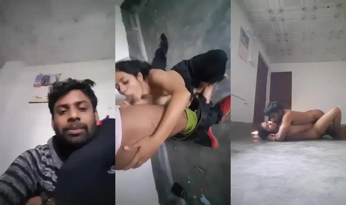 Rajasthani horny couple enjoying sex session in old building flat