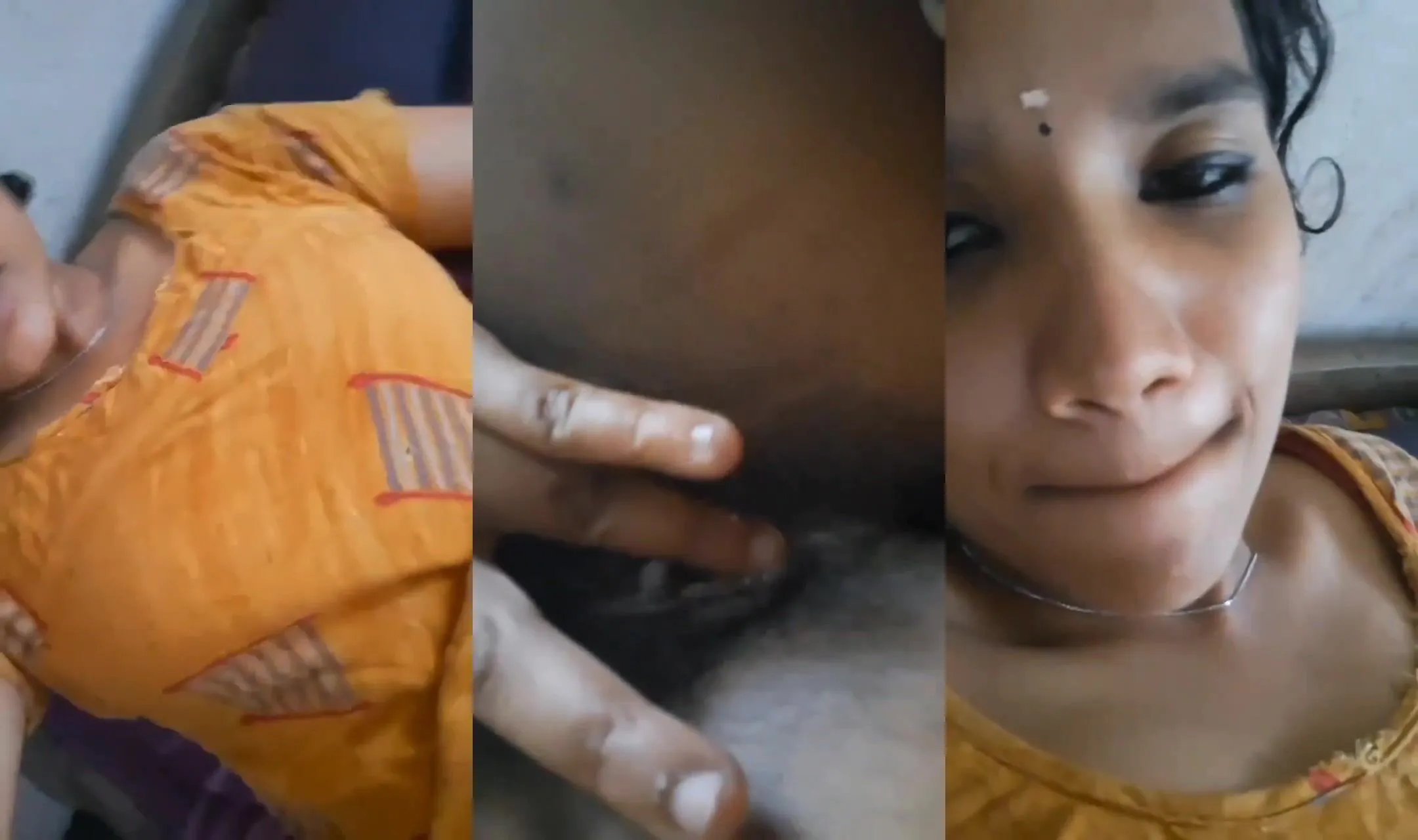 Sexy South Indian girl selfie mms of fingering hairy pussy