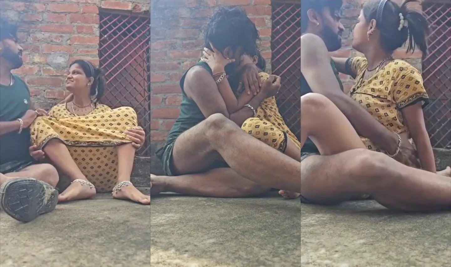 Slutty horny girl romancing and fucking with sister's husband on terrace