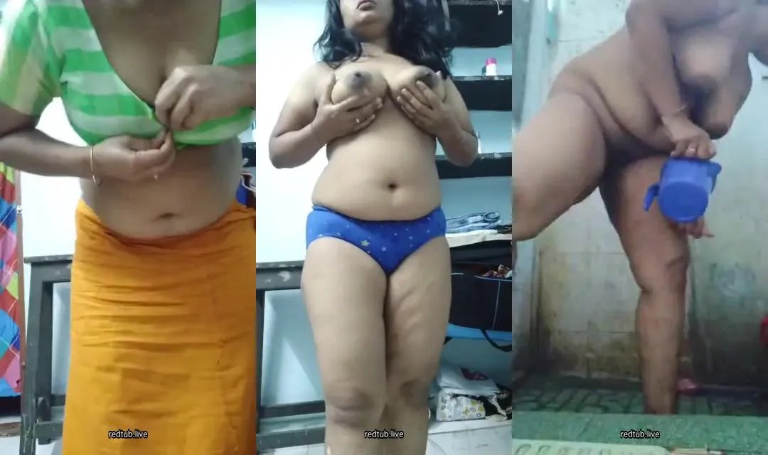 South Indian aunty showing big boobs and fingering pussy mms
