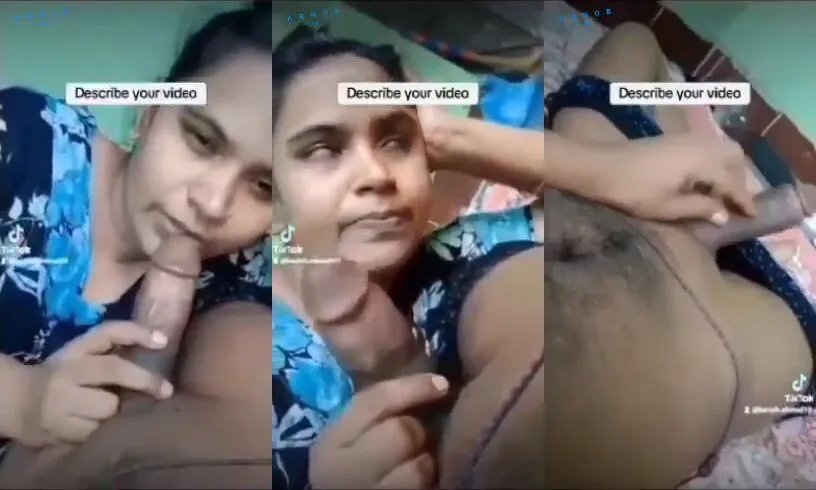 South Indian housewife spicy dick sucking TikTok video