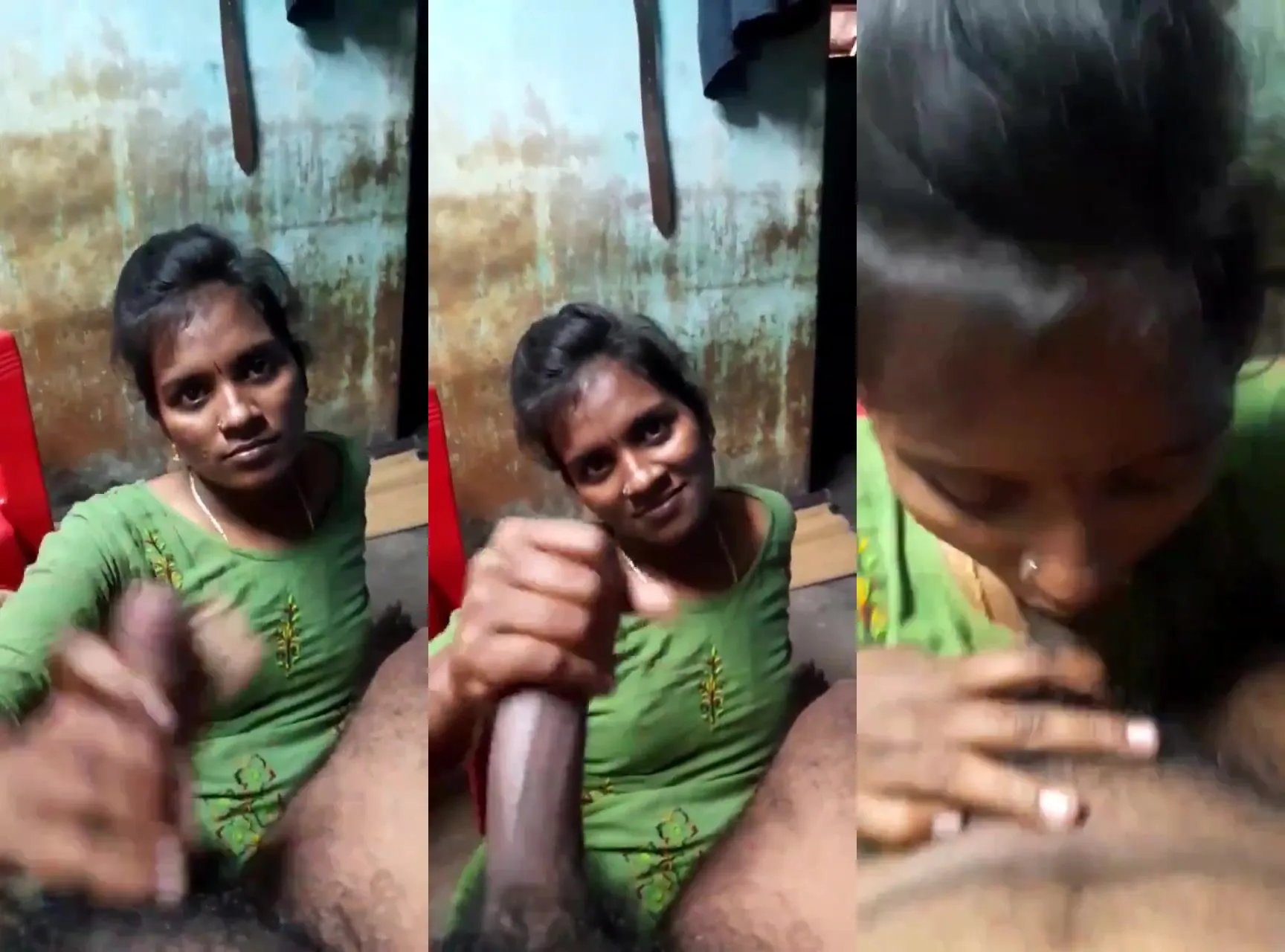 Tamil housewife pleasing hubby with spicy hand skills and BJ